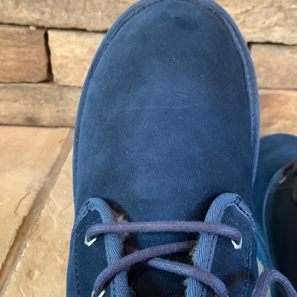 Ugg size 11 blue suede wool  lined lace up boots - Picture 12 of 12